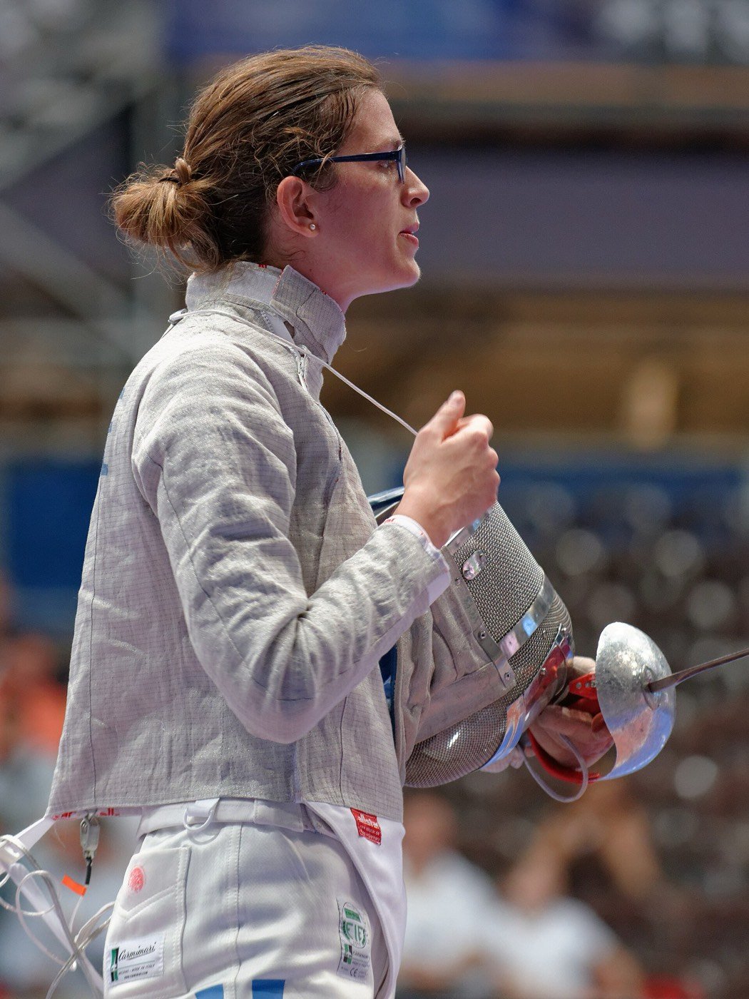 Belén Pérez Maurice, integrante del equipo, compitiendo en sable en el Mundial de 2013.